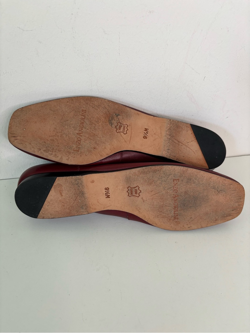 Enzo Angiolini Burgundy Leather Slip-On Loafers 9.5 - Picture 7 of 10